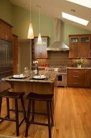 The vaulted ceiling adds to the open feel. 42 Kitchens With Vaulted Ceilings Vaulted Ceiling Kitchen Kitchen Remodel Kitchen Ceiling Lights