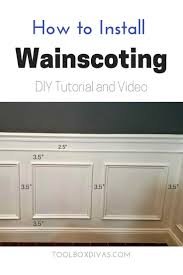 Choosing the width of a chair rail depends on your ceiling height, room. How To Install Picture Frame Moulding Wainscoting Toolbox Divas