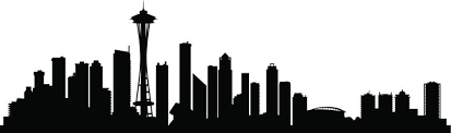 Seattle Skyline Silhouette Vector Seattle Skyline Art Seattle Skyline Painting Seattle Skyline Tattoo