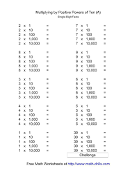 One Digit Multiplied By Positive Powers Of Ten A Powers Of Ten Common Core Math Math School