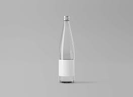 Download Free Minimal Glass Water Bottle Psd PSD Mockup Templates