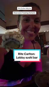 Come check out the lobby bar at the Ritz! Super tasty!! #aruba  #arubavacationtips #onehappyisland #ritz #sushi #arubaeats #CapCut