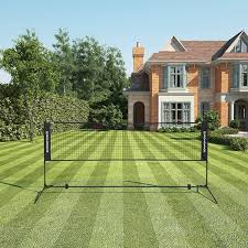 5 M Badmintonnetz Tennisnetz Hohenverstellbar Set Bestehend Aus Netz Stabilem Eisen Ges Badminton Badminton Netz Tennis