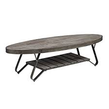 Coffee, console, sofa & end tables : Modern Driftwood Rustic Gray Wood And Metal 56 Inch Oval Coffee Cocktail Table Includes Modhaus Living Pen Buy Online In Aruba At Aruba Desertcart Com Productid 36465833