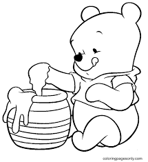 Each printable highlights a word that starts. Baby Winnie The Pooh Coloring Pages Winnie The Pooh Coloring Pages Coloring Pages For Kids And Adults