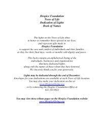 Trees of Life Dedication of Lights Commemorative Book