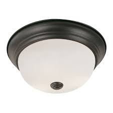 5.0 out of 5 stars. Trans Globe Lighting 13718 2 Light 13 Flush Mount Round Ceiling Fixture With Frosted Shade Rubbed Oil Bronze Indoor Lighting Ceiling Fixtures Flush From Build Com Inc Accuweather Shop