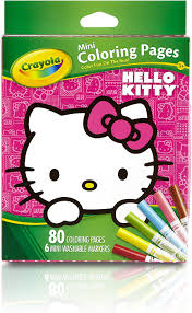 Just print out and have fun! Amazon Com Crayola Hello Kitty Mini Coloring Pages Markers 86 Piece Set Art Gift For Kids 3 Up Washable Non Toxic Markers Mini Coloring Book Pages Feature Favorite Hello Kitty Characters Great