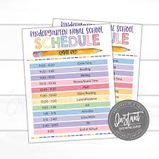 Editable Home School Printable Schedule Customizable Kids Etsy In 2020 Class Planner Parents As Teachers Homeschool