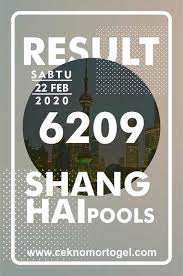 Result Shanghai Pools Sabtu 22 Februari 2020 Shanghai