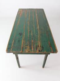 Antique Green Wood Table Primitive Kitchen Table Farmhouse Etsy In 2020 Primitive Kitchen Painted Dining Table Wood Table