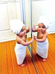Baby Sees Herself First Time In The Mirror Magic Cool Cute Cute Kids Baby Pictures Kids