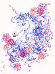 Unicorn Art Print Signed Limited Edition Ribbons And Etsy Unicorn Art Unicorn Drawing Unicorn Tattoos