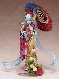 Figures Hatsune Miku Hanairogoromo 1 8th Scale Figure Character Vocal Series 01 Hatsune Miku Bonecos De Anime Decoracao De Cristal Mega Anime