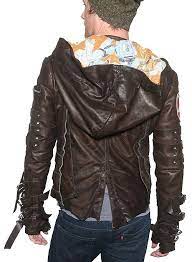 Men S Junker Designs Chainsaw Leather Jacket In Brown Leather Jacket Jackets Brown Leather Jacket