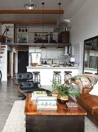 Aside from making things more interesting within your small condo unit, you are also adding storage space on the loft, along the stair and even under the stairs! Industrial Loft Small Space Studio Apartment Interior Design Loft Apartment Decorating Apartment Interior Apartment Interior Design