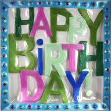 Happy Birthday Art Glass Glass Art Birthday Happy Birthday