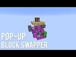 What kind of tiles do you use in minecraft? Redstone Pop Up Block Swapper Tutorial Minecraft Redstone Minecraft Creations Easy Minecraft Houses