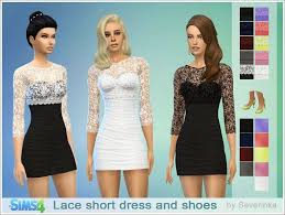 My Sims 4 Blog Lace Cocktail Dresses By Severinka Cocktail Dress Lace Coctail Dress Short Sims 4 Dresses