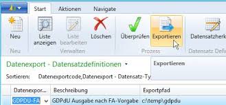 Grundsätze zum datenzugriff und zur prüfbarkeit digitaler unterlagen abkürzung: Gdpdu Ausgabe Aus Navision Business Central In Weinger Als 5 Minuten