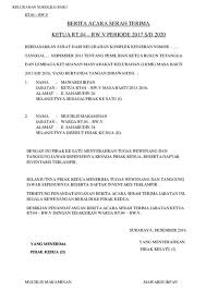 Berita acara pemilihan ketua rt. Contoh Surat Berita Acara Serah Terima Jabatan Rt Audit Kinerja