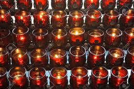 Candler holder holds 3 pillar candle (not included) clean with a soft, dry cloth; Rows Of Votive Candles In Red Glass Candle Holders In A Church Setting Stock Photo Picture And Royalty Free Image Image 153641266