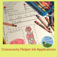 Writing Activity For Community Helpers Unit Comes With 8 Different Job Applications Perfect For Kindergarten Helper Jobs Community Helpers Job Application