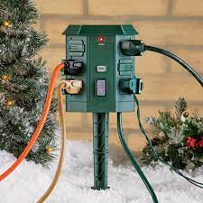 6 Outlet Power Stake W Remote Collections Etc Outdoor Outlet Outdoor Outlet Ideas Landscape Lighting