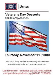 Which major weapon of war was used for the first time in 1916? Veterans Day Desserts 18 Uso Bavaria
