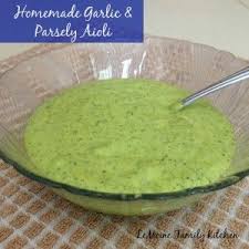 Homemade Garlic Parsley Aioli Lemoine Family Kitchen In 2020 Aioli Ground Beef Recipes Easy Family Kitchen