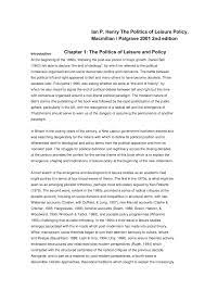 This paper first reviews the qualities that expatriate managers should possess. Pdf The Politics Of Leisure Policy
