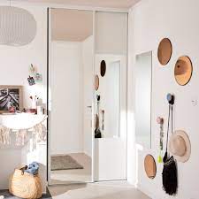 Porte placard miroir 60 cm. Porte De Placard Coulissante Miroir Argent L 67xh 250cm Leroy Merlin