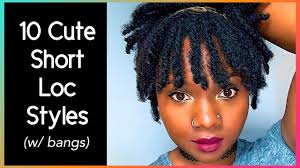 They also help the hair retain moisture, and don't put too much stress on the scalp. 10 Super Cute Easy Short Loc Styles W Bangs When You Re In A Hurry Youtube