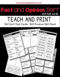 Fact And Opinion Teach And Print Sorting Activities Fact And Opinion Sorting Activities Teaching