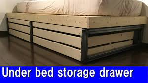 Diy Under Bed Storage Drawer Youtube Bed Storage Drawers Under Bed Storage Bed Storage