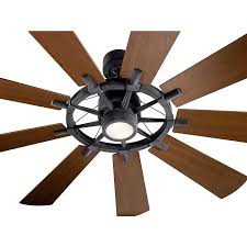 Something that i love about kichler is their. 65 Kichler Gentry Distressed Black Led Wagon Wheel Ceiling Fan 65c52 Lamps Plus