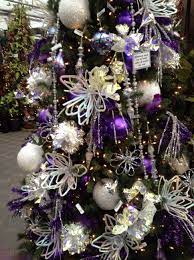 Purple And White Christmas Tree Purple Christmas Decorations Purple Christmas Tree Purple Christmas