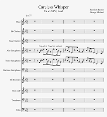 Need a backing track created? Careless Whisper Sheet Music Composed By Harrison Barnes Seinfeld Theme Alto Sax Free Transparent Png Download Pngkey