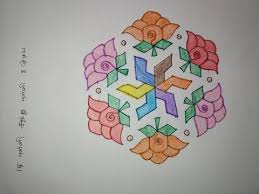 Simple Rose Kolam 15 To 8 Pulli Kolam Designs Youtube Kolam Designs Rangoli Designs Images Rangoli Designs Diwali