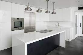 Please ask cabinet sales center team for a modern rta line quote for your project. Sleek And Modern White Frameless Kitchen Custom Kitchen Cabinets Custom Bathroom Vanity Custom Bathroom