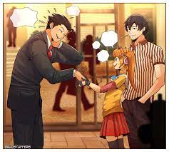 Phoenix, Athena, and Simon - First Meeting (art by @RLGStuffers) :  r/AceAttorney