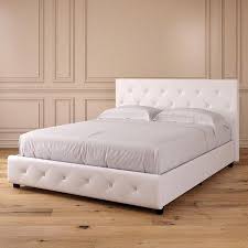 Pin By Melissa Cissell On Home Ideas In 2020 White Bed Frame White Upholstered Bed Upholstered Platform Bed