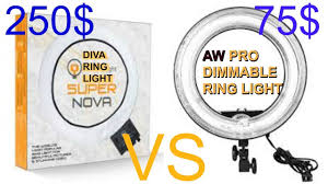 Diva Ring Light Super Nova Vs Aw Pro Ring Light Mountainsofbeauty Youtube