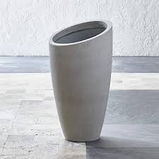16 tan zeus reactive finish plastic planter 16 tan zeus reactive finish plastic planter. Slant Tall Planter Reviews Crate And Barrel