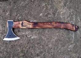 Axe Native American Style Hatchet Tomahawk Custom Made Carved Etsy American Style Native American Fashion Carving