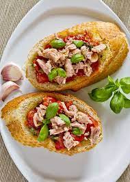 Tuna Bruschetta Recipes Appetizer Recipes Appetizer Snacks