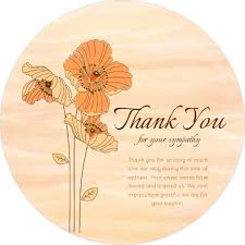 Funeral thank you notes can be difficult to write. Orange Blooming Flowers Sympathy Card Sympathy Thank You Cards