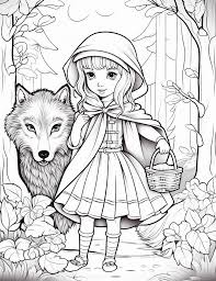 little red riding hood coloring page