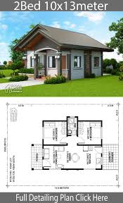 This small house also has an elevated floor which is very efficient when it comes to flooding. Home Design Plan 10x13m With 2 Bedrooms Home Ideas In 2020 Simple House Design Modern House Plans Modern Bungalow House