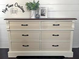 Antique White And Linen Dresser Furniture Milk Paint Furniture Antique White Cabinets